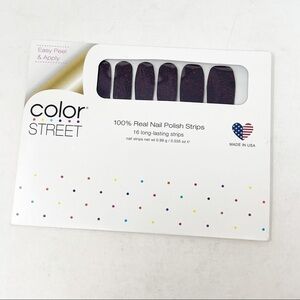 COLOR STREET Women’s Nail Strips RUSSIAN AROUND Dark Cherry Red Sparkle USA